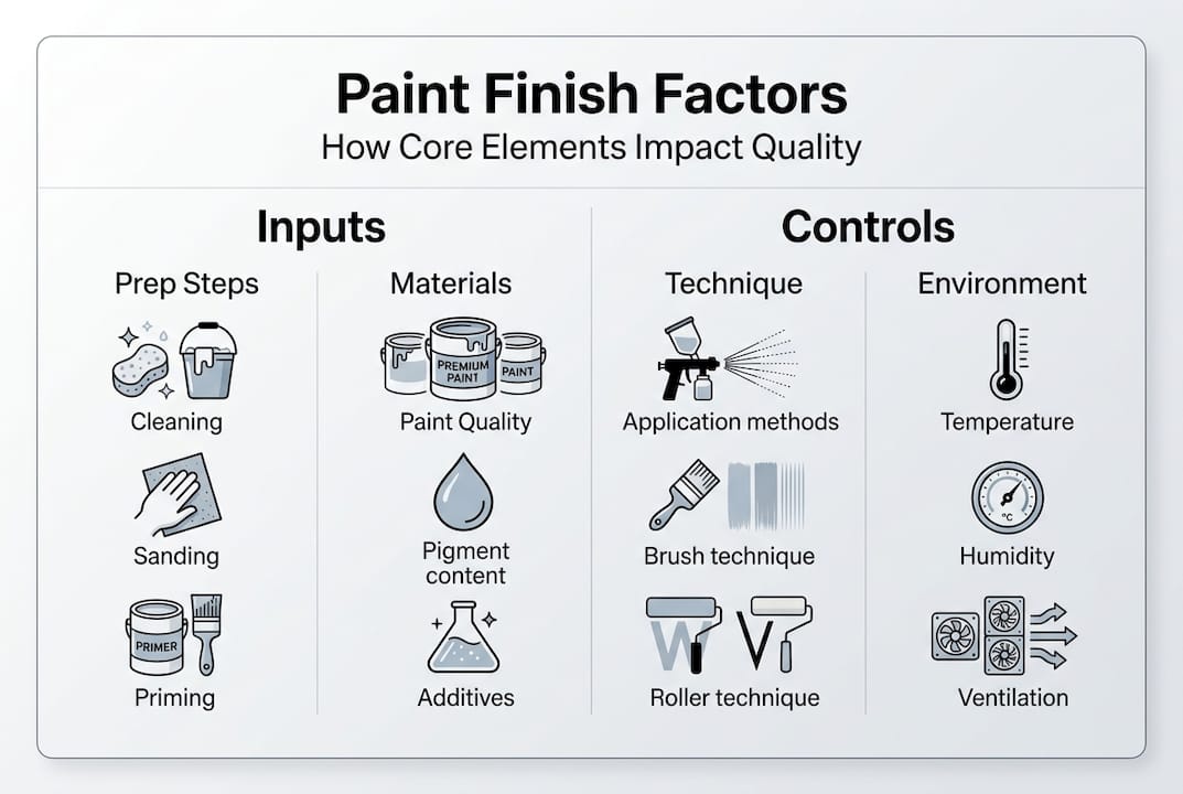 Infographic of core paint finish quality factors