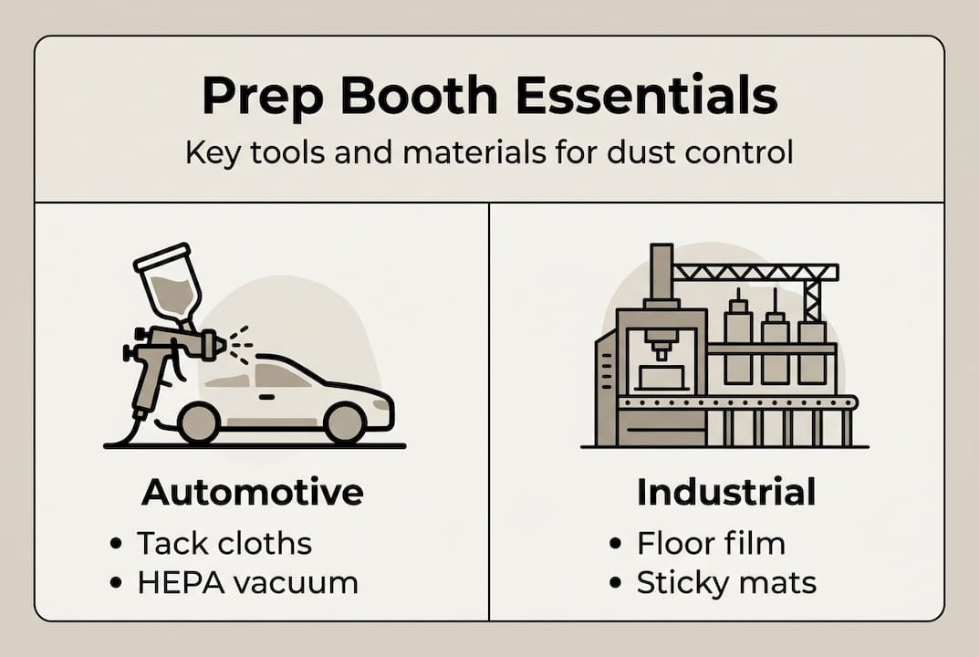Infographic listing paint booth prep essentials