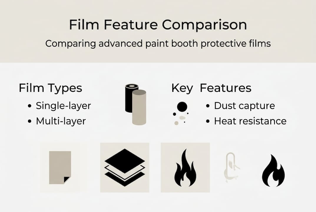 Infographic comparing protective film features