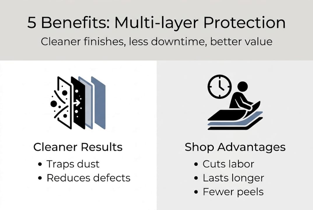 Infographic five key benefits multi-layer protection
