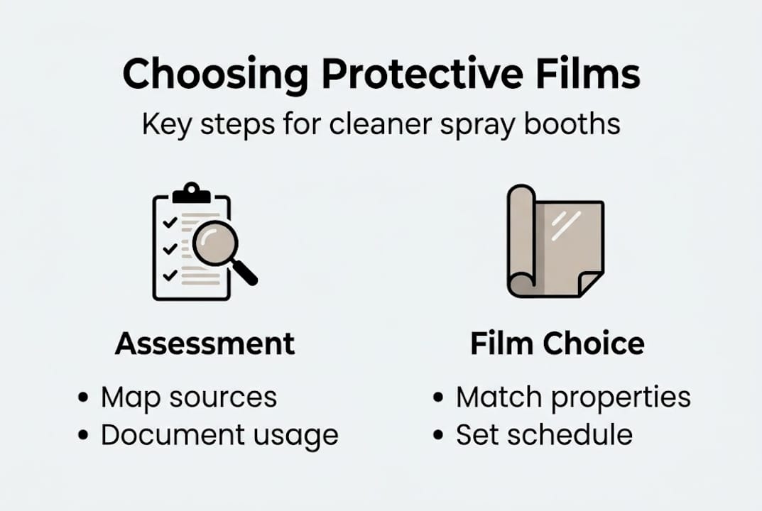 Infographic choosing protective films steps summary