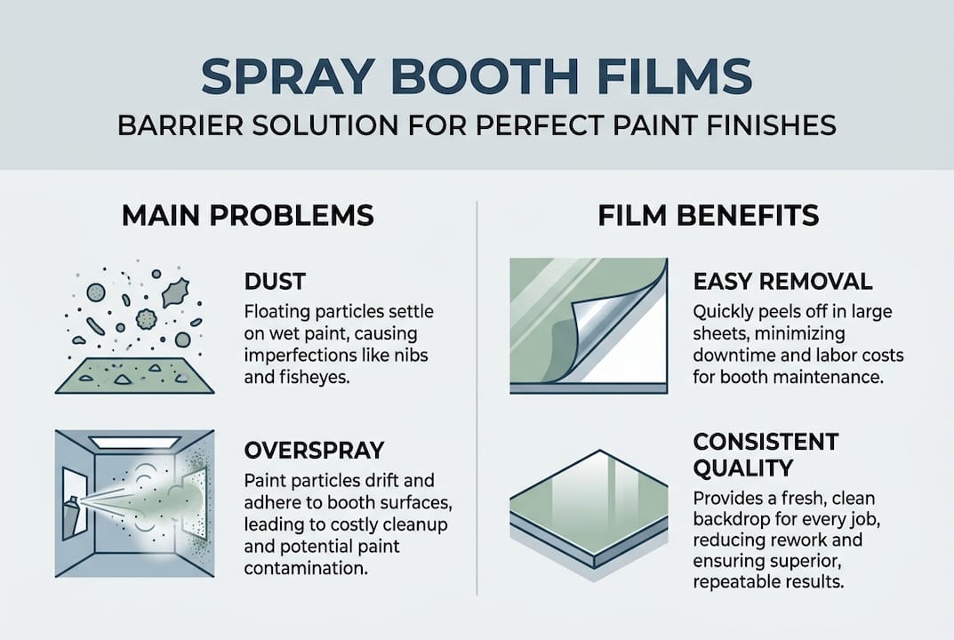 Infographic shows main problems and film benefits