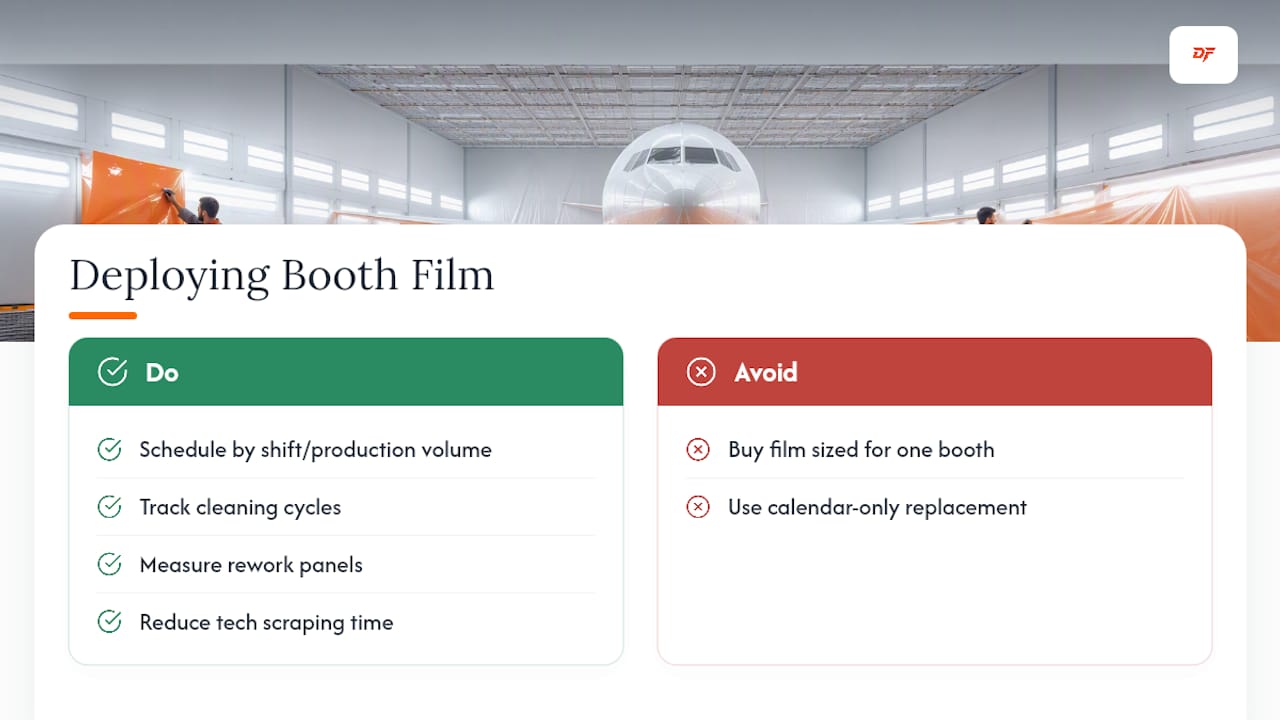 How Facility Managers Actually Deploy Booth Film at Scale — overview diagram