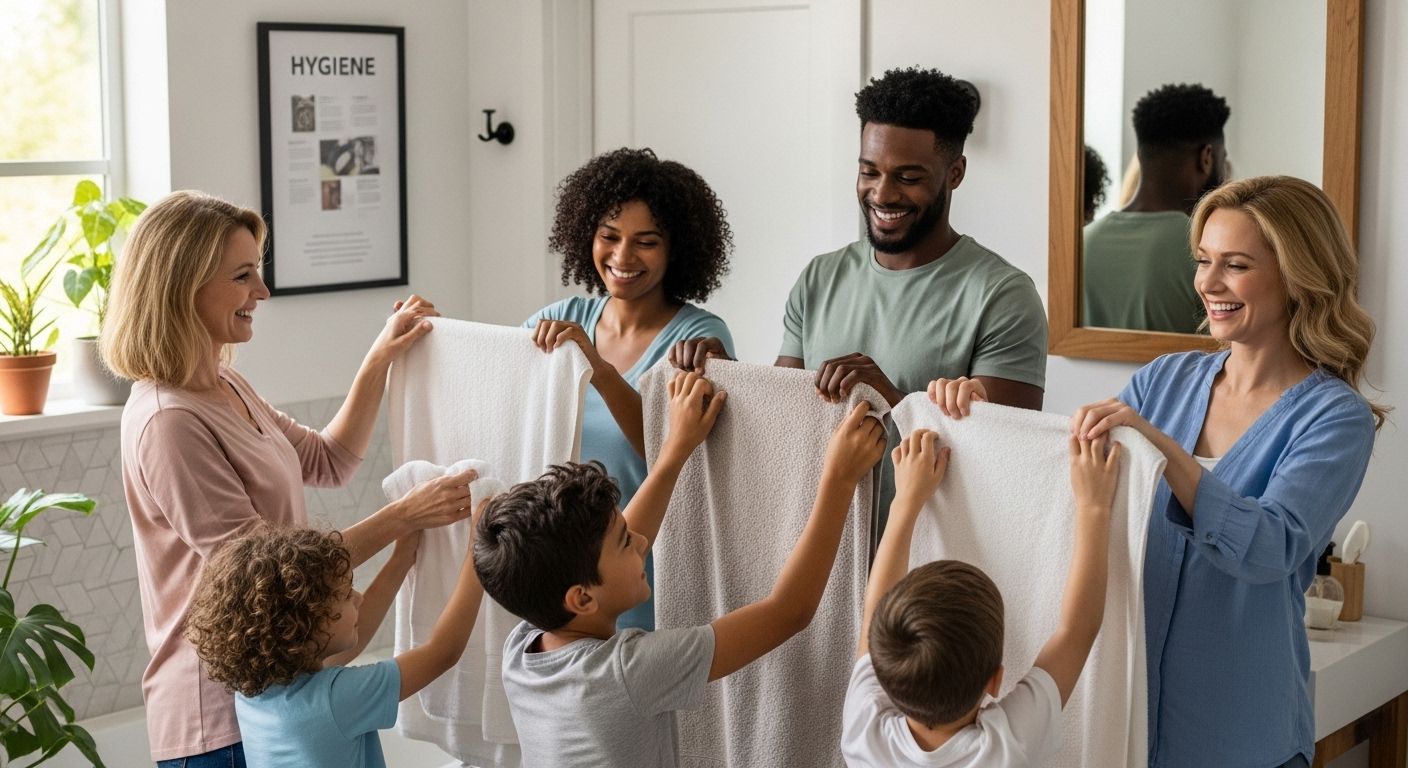 family bathroom towel hygiene
