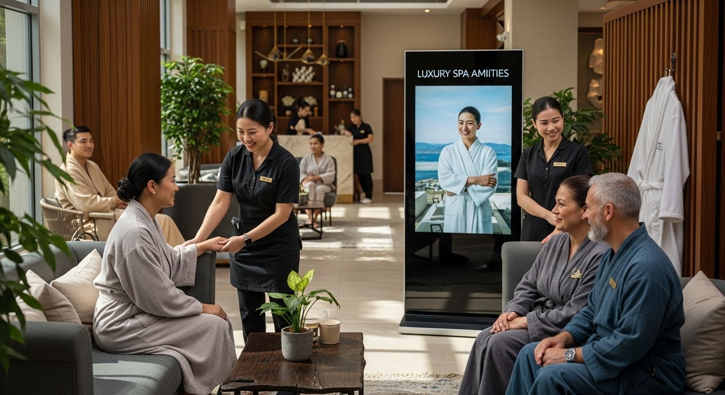 luxury spa lobby amenities