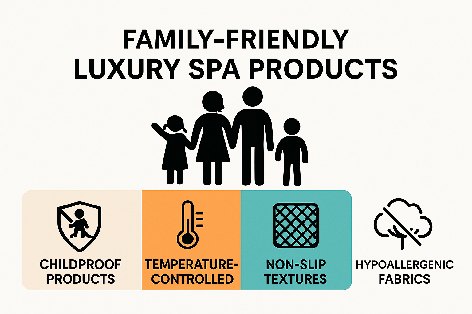 Infographic showing family-friendly spa safety features
