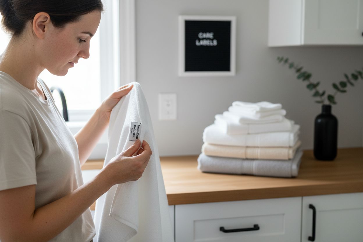 care labels bath linen
