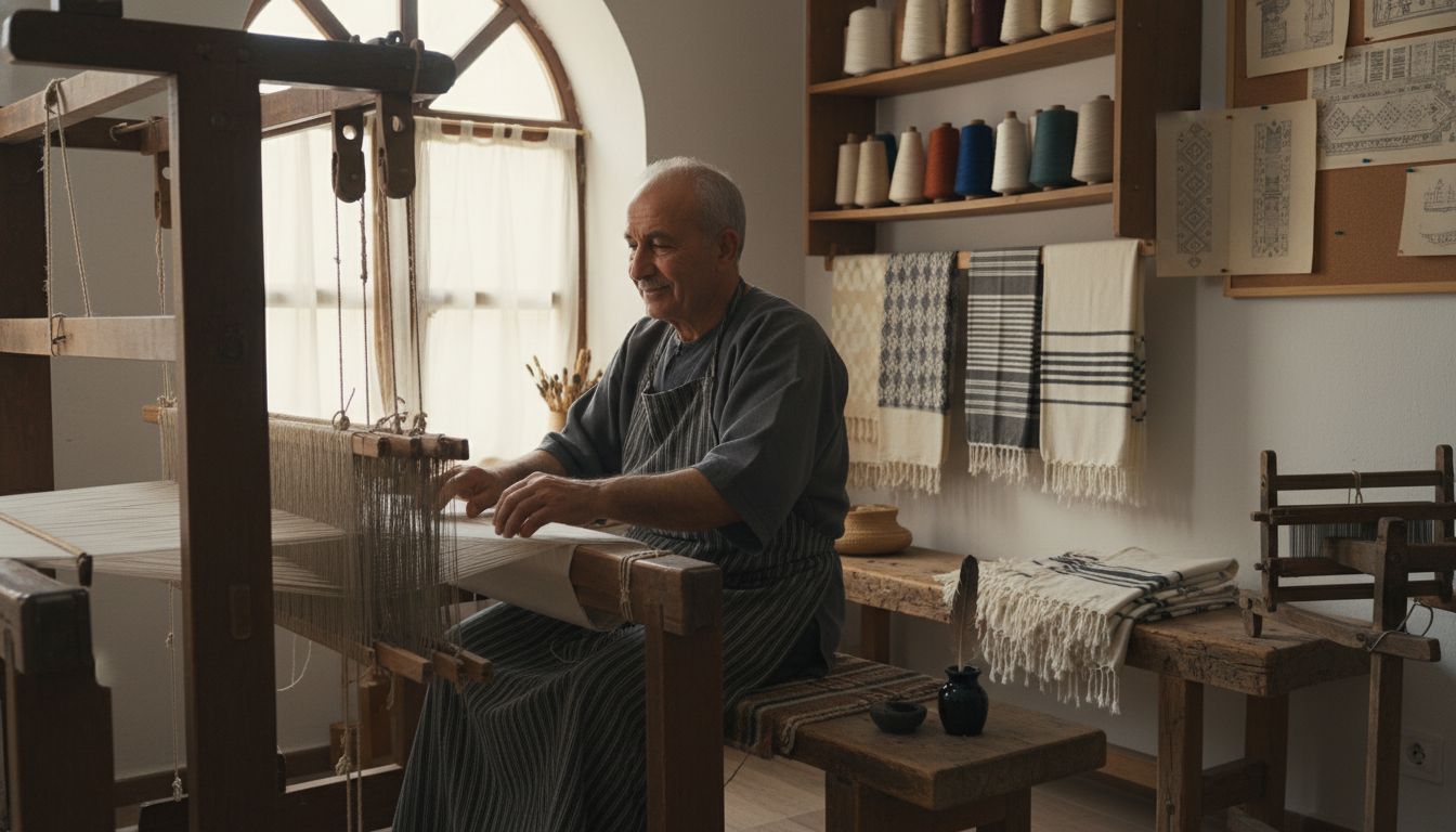 peshtemal weaving process