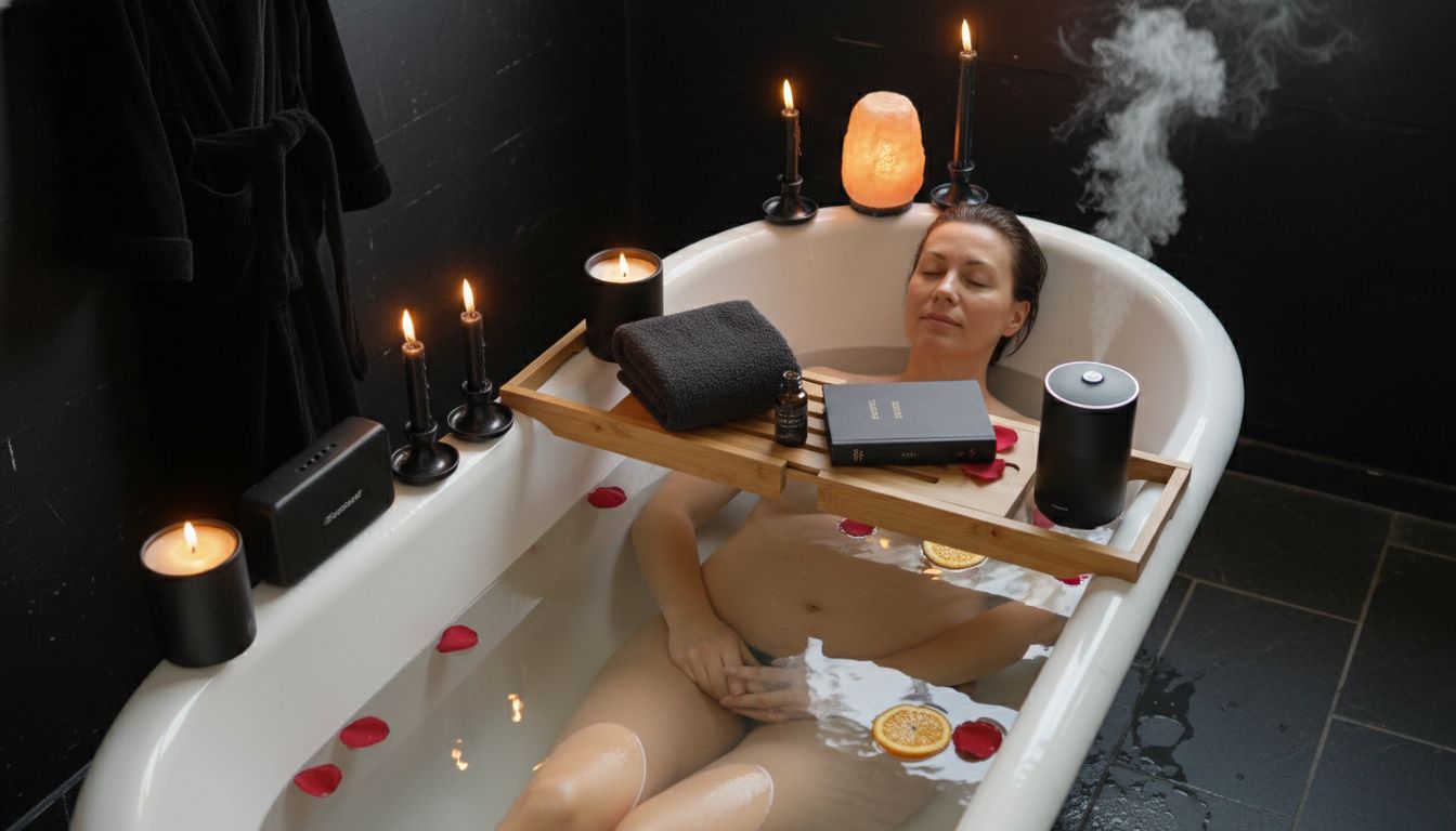 professional bath meditation setup