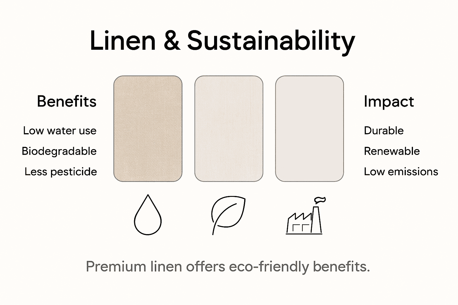 Infographic comparing linen sustainability benefits