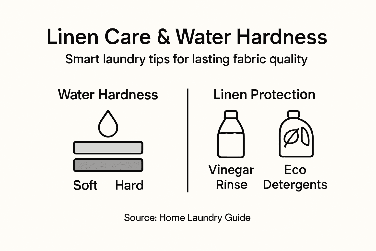 Infographic about protecting linens from hard water