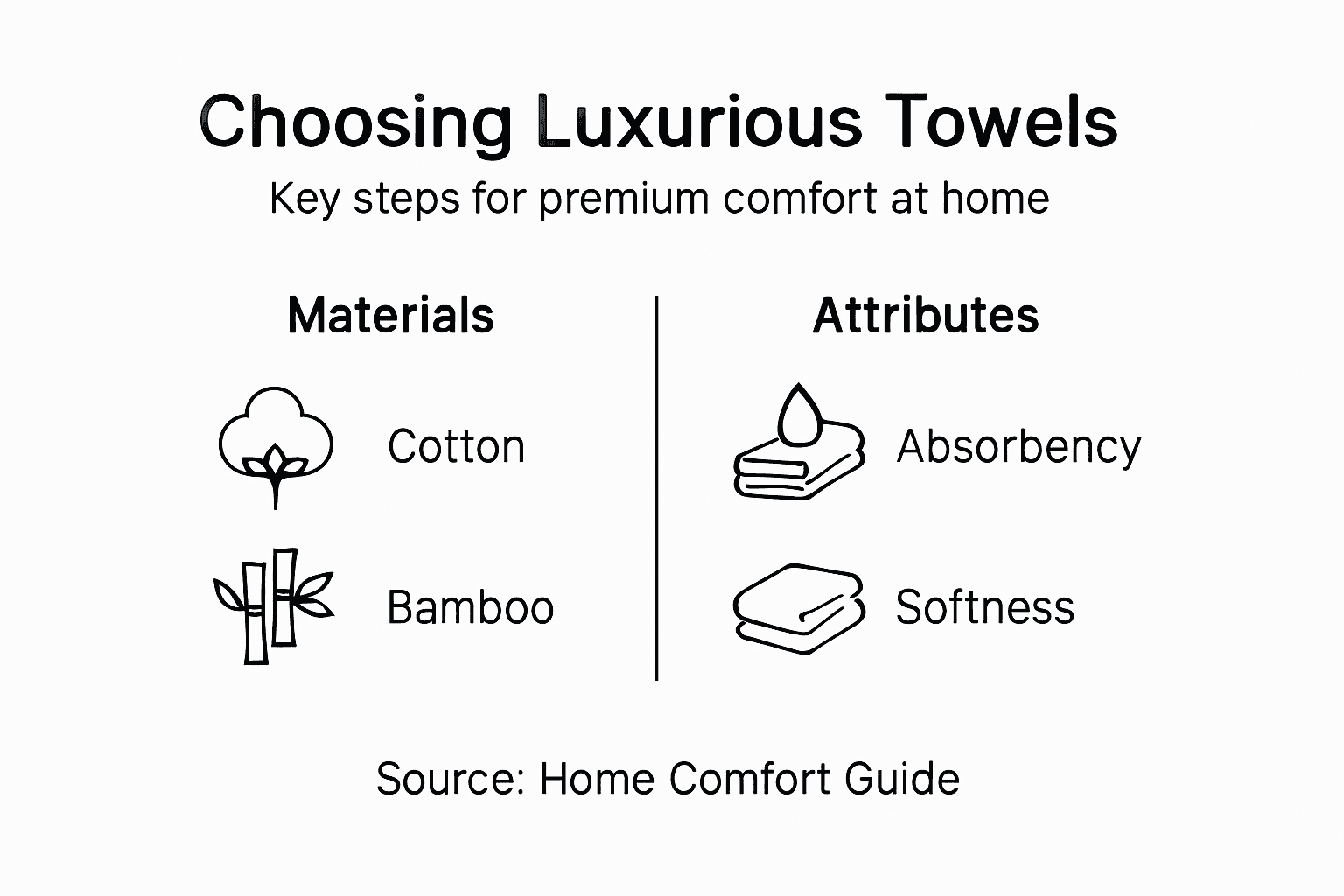 Infographic on how to select luxury towels