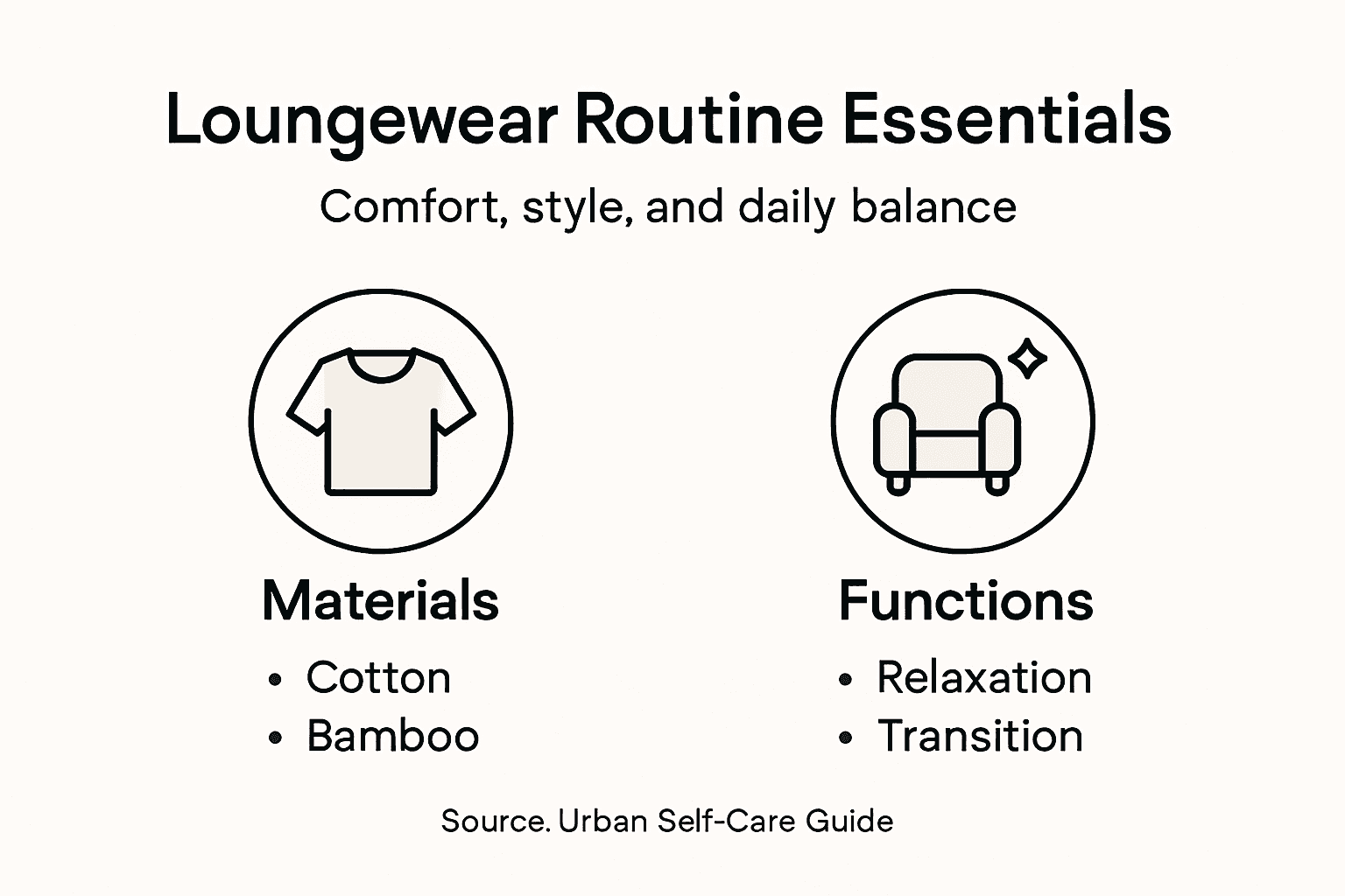 Infographic showing loungewear routines overview