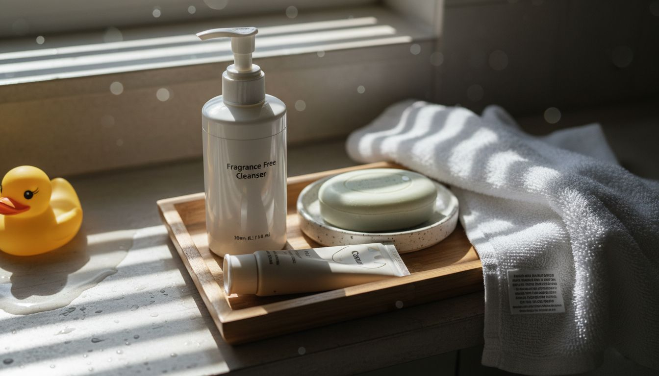 Gentle bath products for sensitive skin