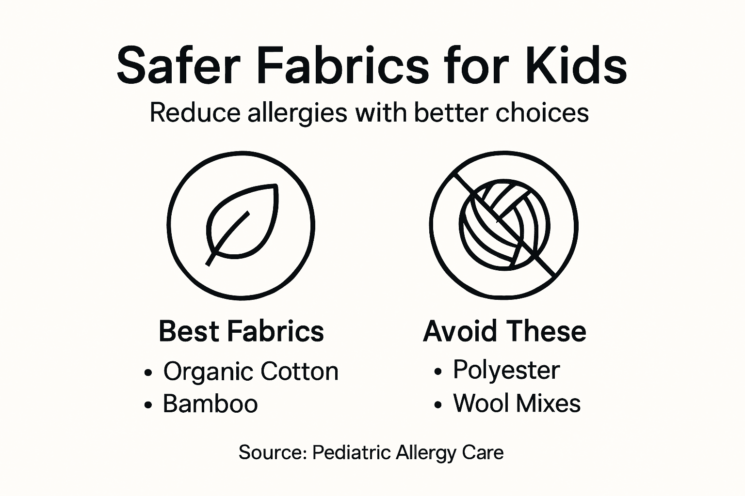 Infographic with best and worst fabric types