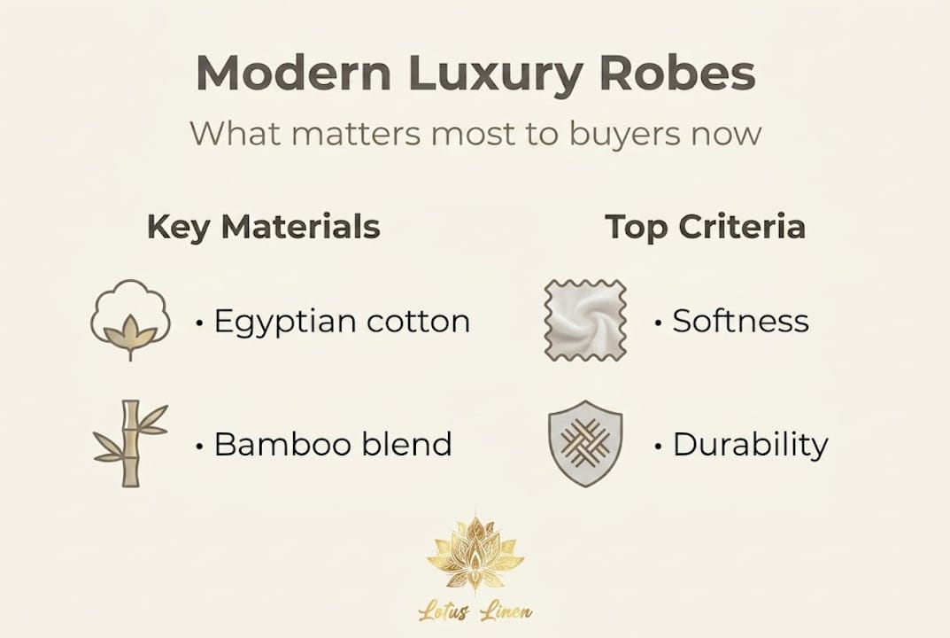 Infographic shows robe materials and criteria