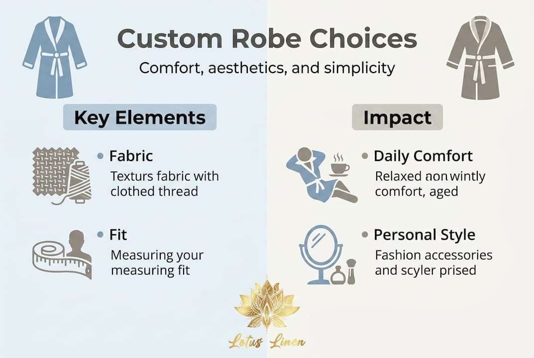 Infographic showing robe customization elements and their impact