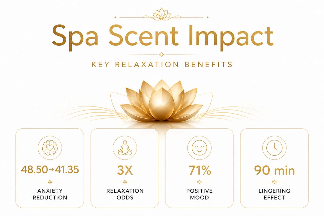 Infographic showing key spa scent statistics