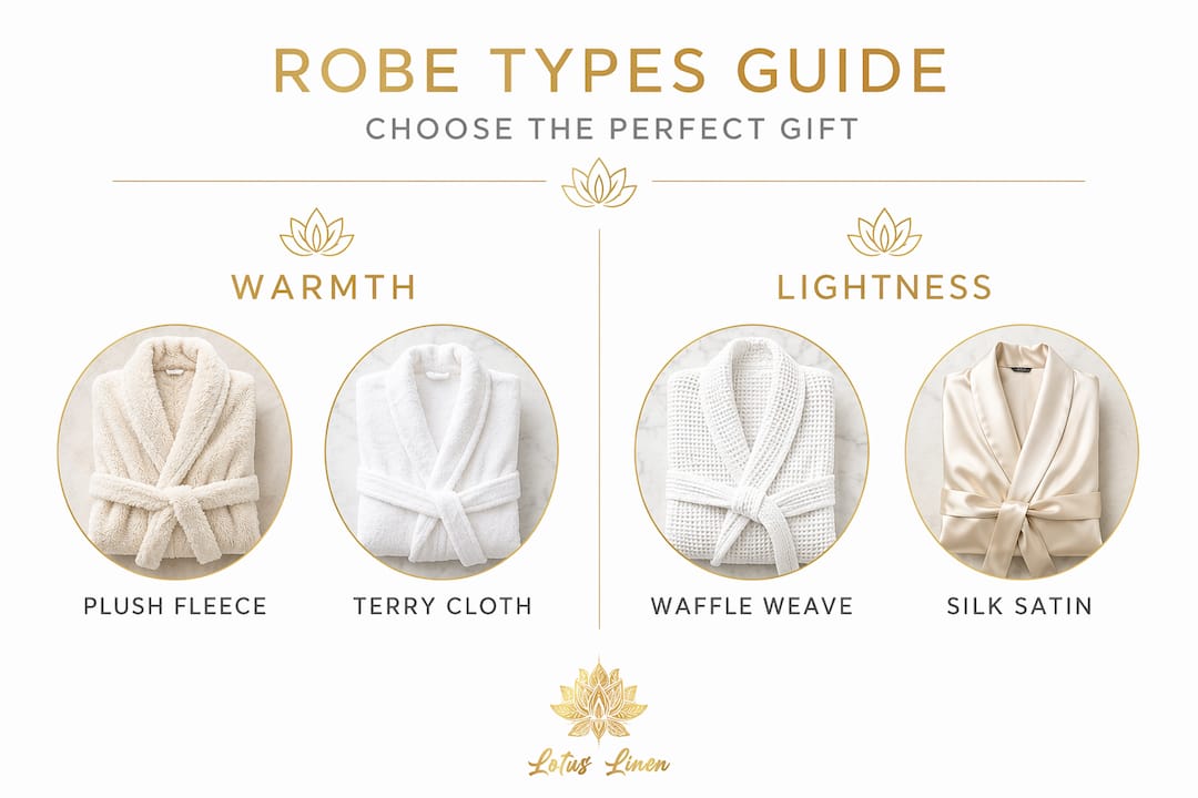 Infographic comparing robe types for gifting