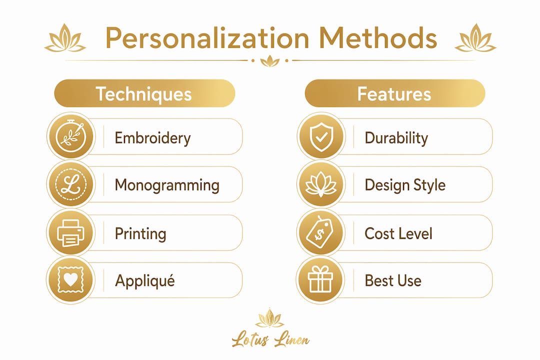 Infographic comparing personalization methods and features