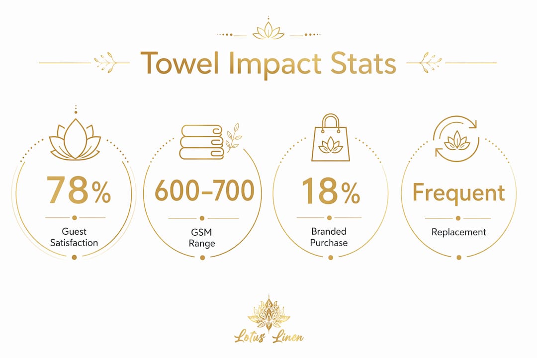 Infographic showing towel impact statistics for guest satisfaction