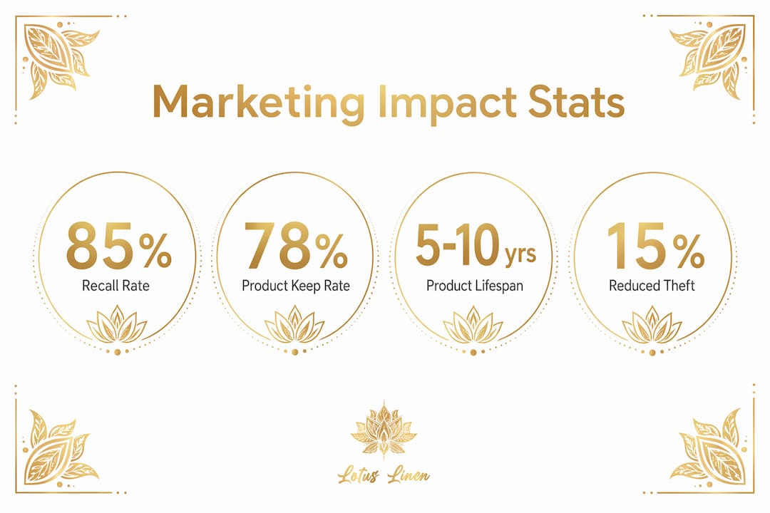 Infographic showing key branded towel marketing statistics