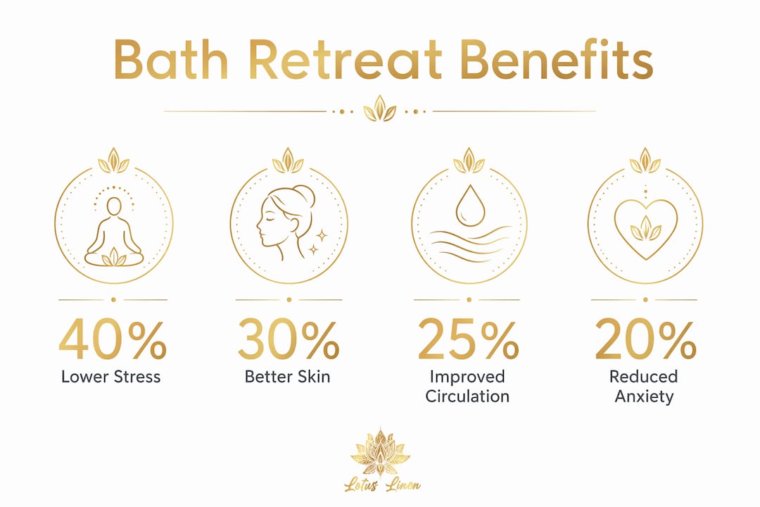 Infographic showing health benefits of bath retreats