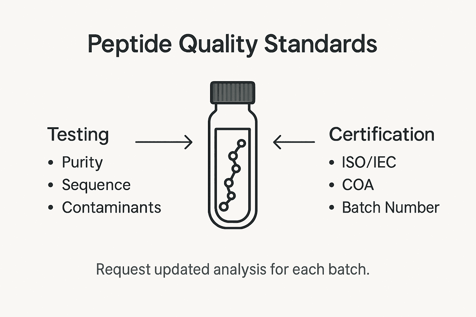 Infographic about peptide quality checks