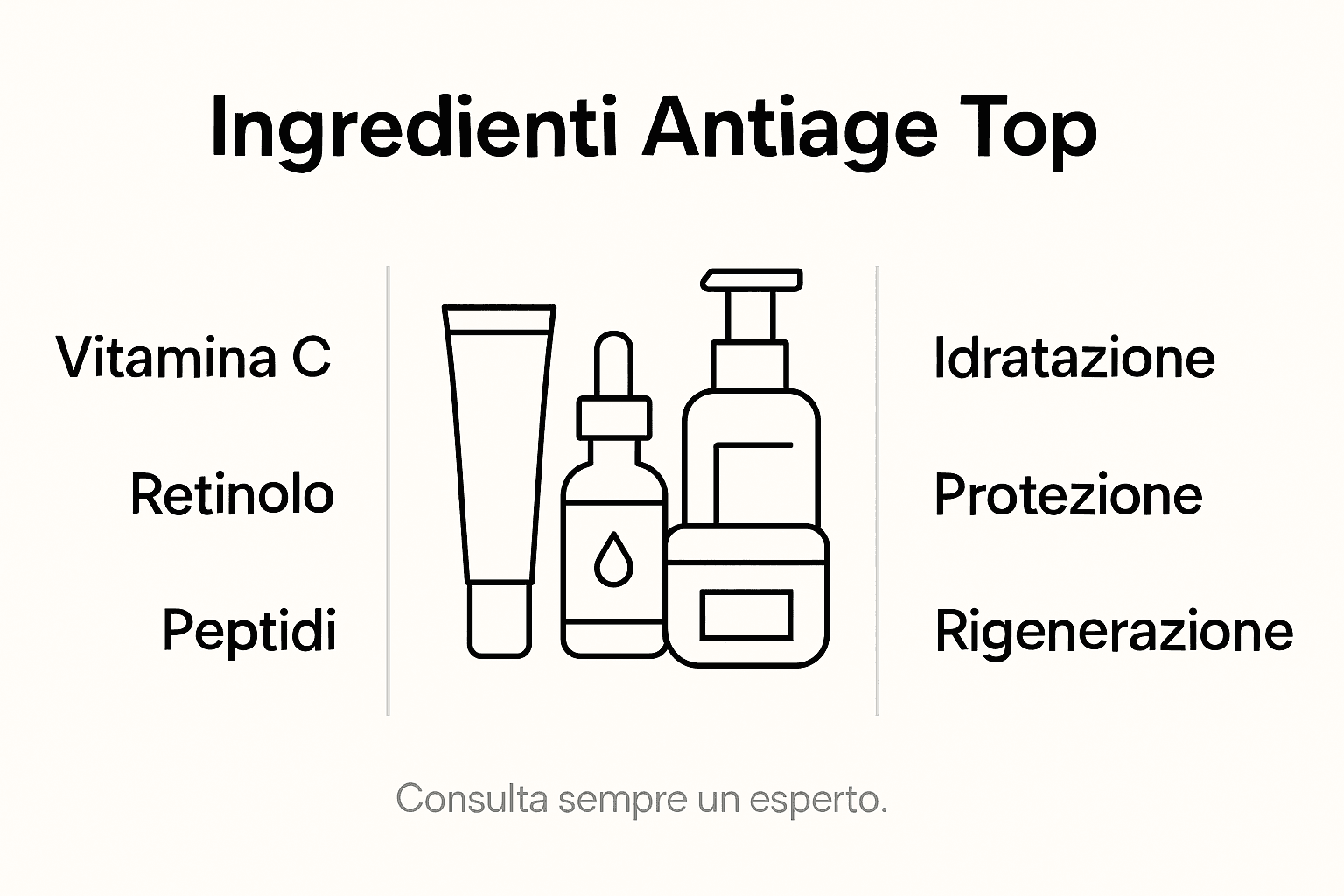 Infografica: gli ingredienti essenziali per una routine anti-età