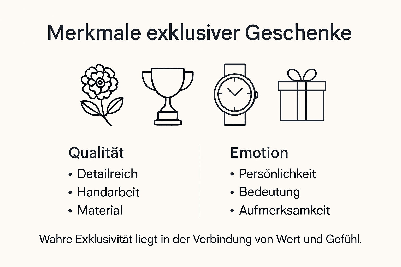 Übersicht: Was zeichnet exklusive Geschenke aus?
