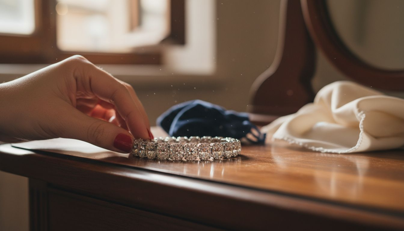 Detaljerede nærbilleder af eksklusivt smykke og dets fine særpræg