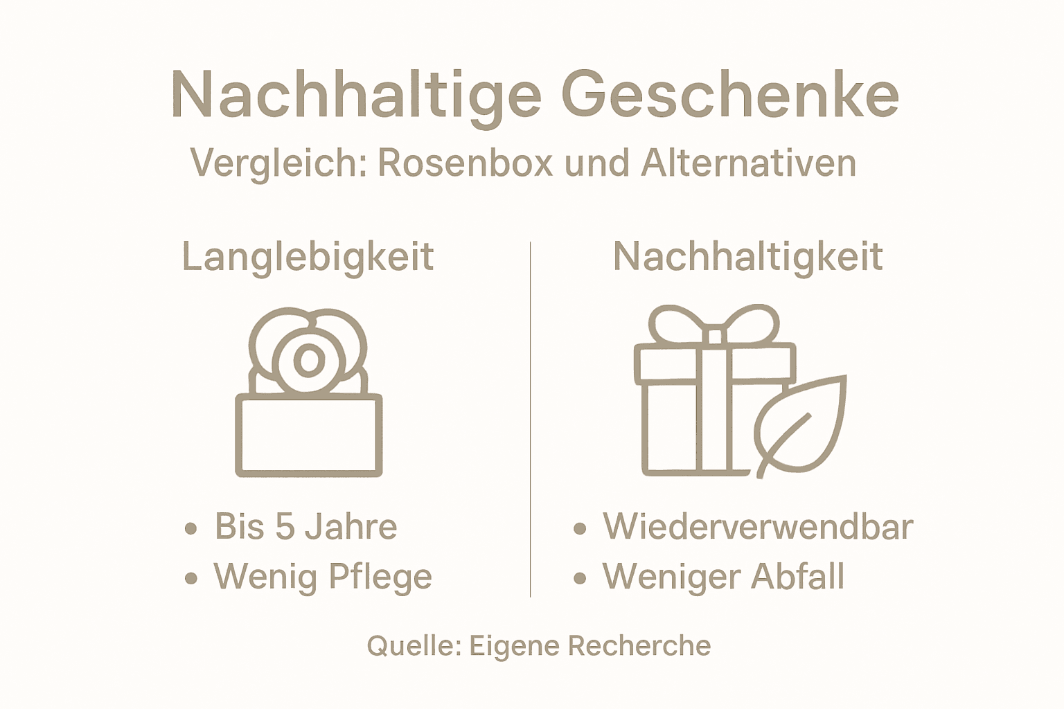 Infografica: Idee regalo sostenibili e i loro vantaggi a colpo d'occhio