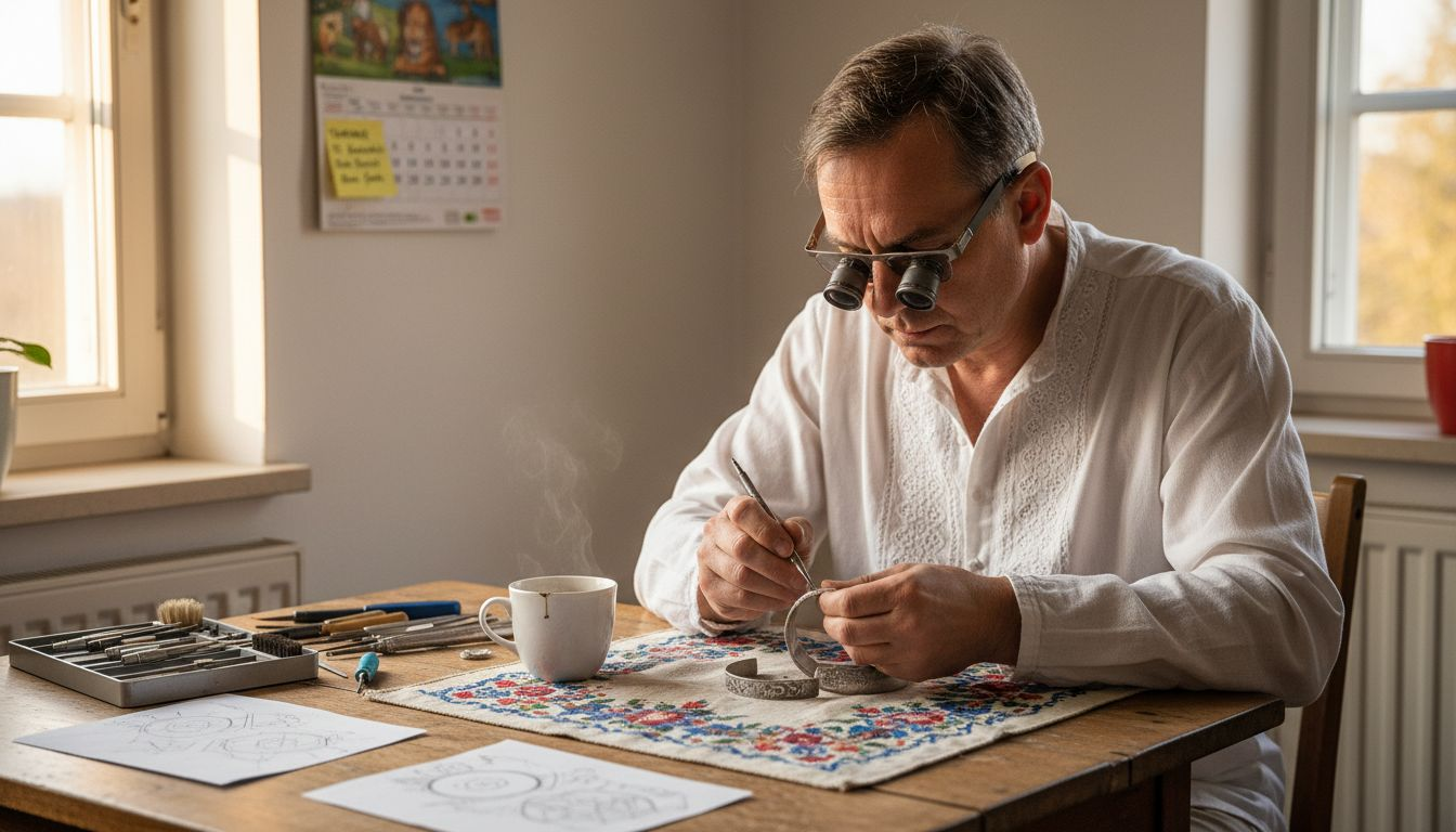 Een man geeft een cadeau met een persoonlijke gravure een heel persoonlijke touch.