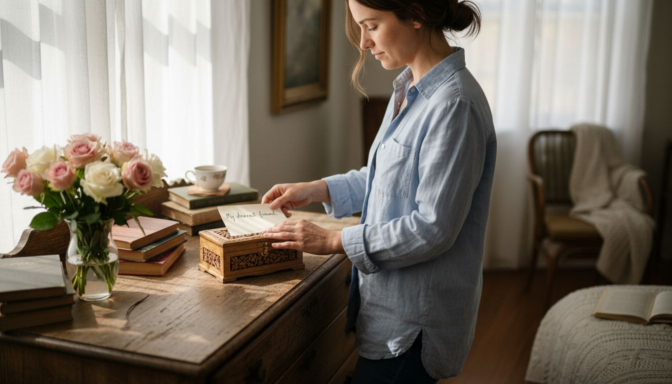 Vrouw bereidt betekenisvol luxe cadeau voor