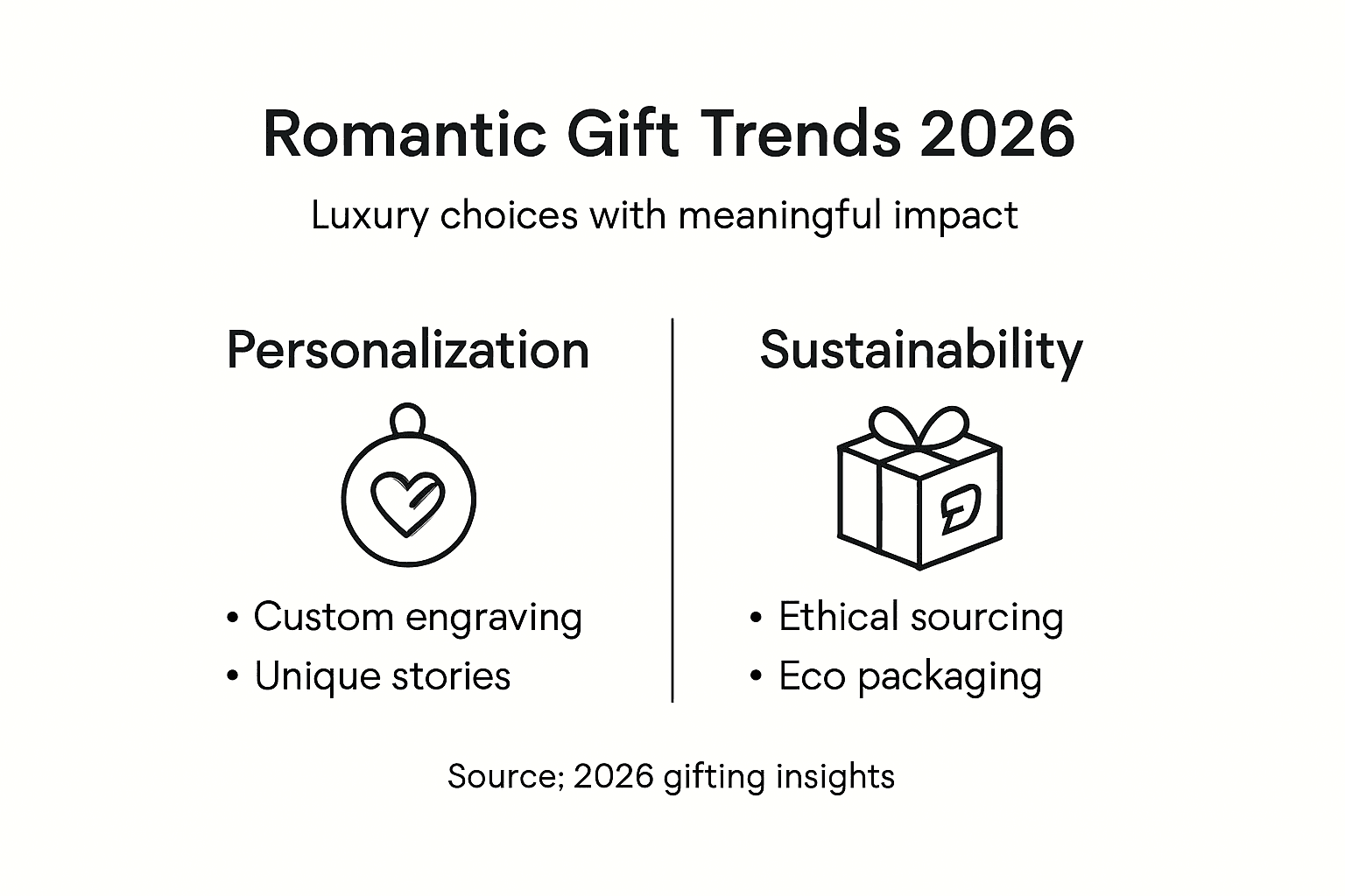 Infographic luxe romantische cadeau trends 2026