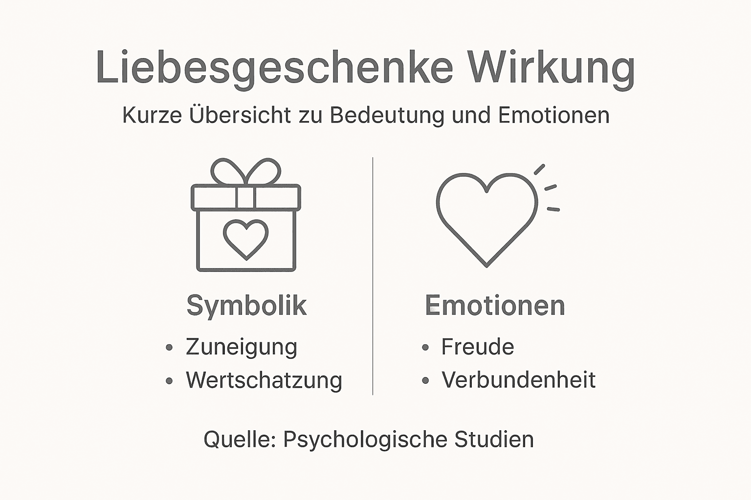 De infographic illustreert waarom liefdescadeaus zo belangrijk zijn.