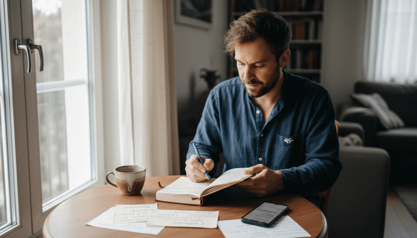 Someone collects gift ideas and notes important details about them.