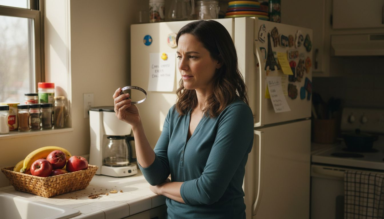 Woman admiring personalized engraved bracelet