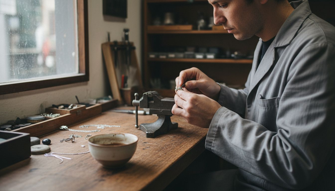 Nachhaltiger Moissanit-Ring: Handgefertigt vom Schmuckdesigner