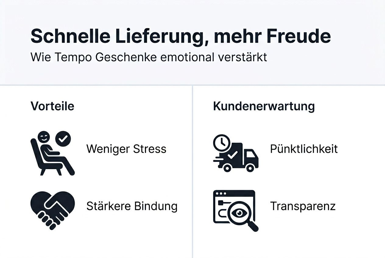 Infografik: So beeinflusst eine schnelle Lieferung das Schenkerlebnis