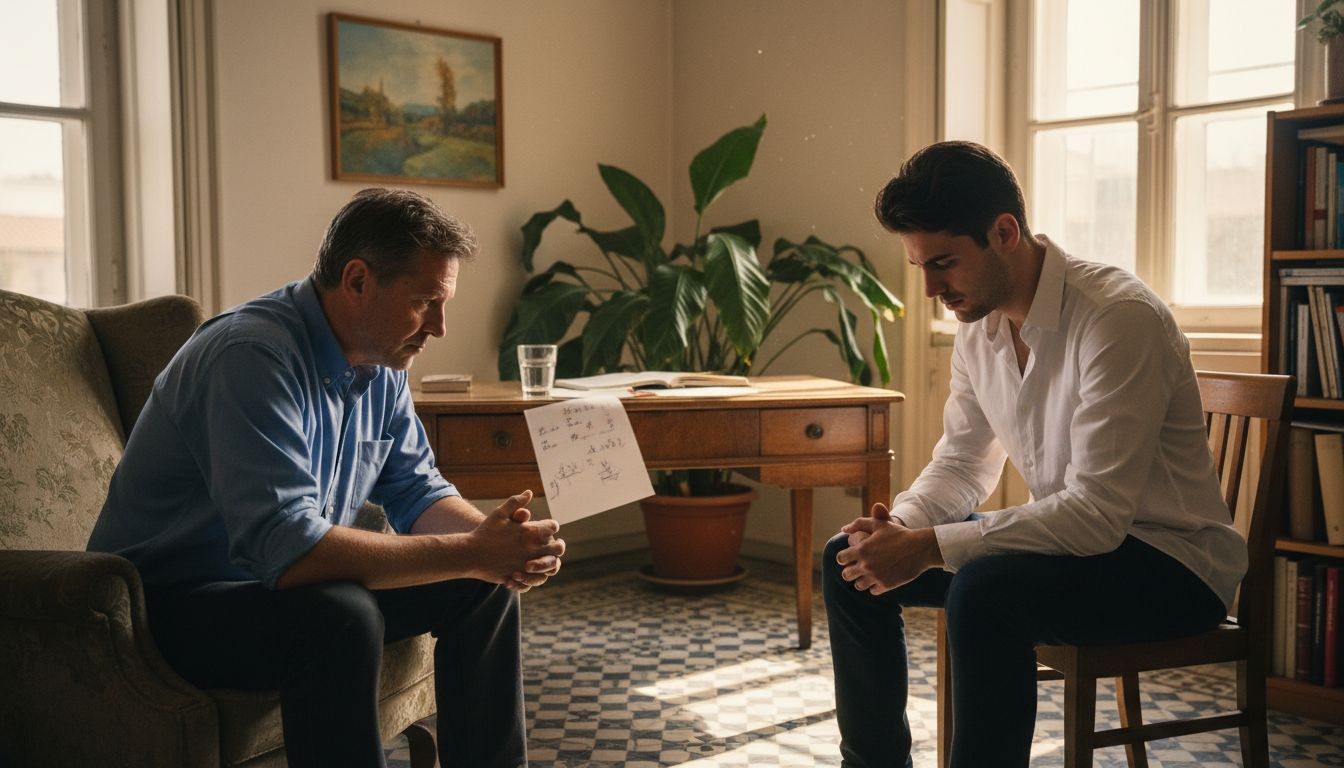 Therapist guides client during hypnotherapy session