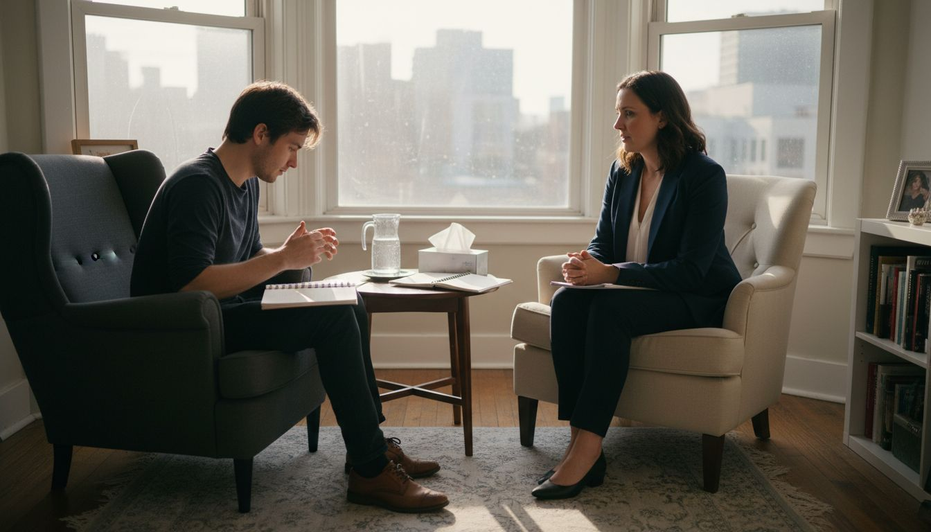 Therapist and client beginning session