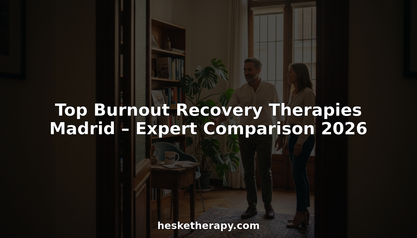 Therapist greeting client in Madrid office