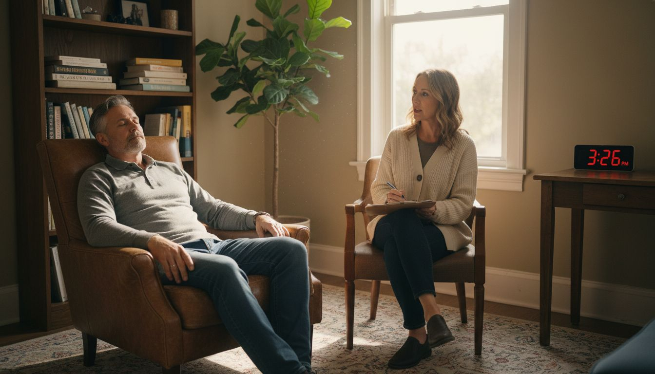 Client undergoing regression technique in session