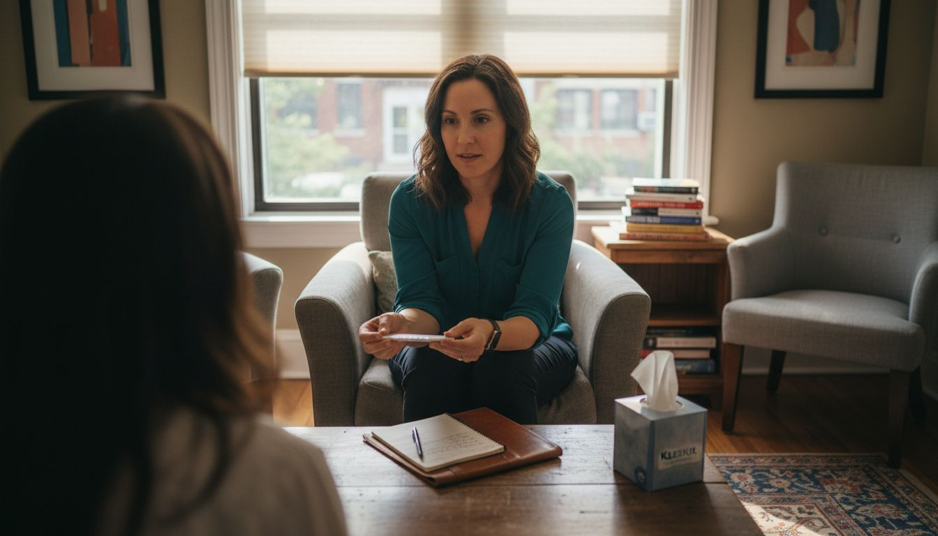 Therapist leading EMDR trauma session