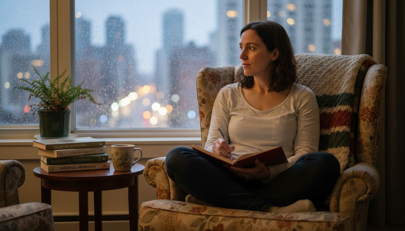 Woman journaling for emotional healing at home