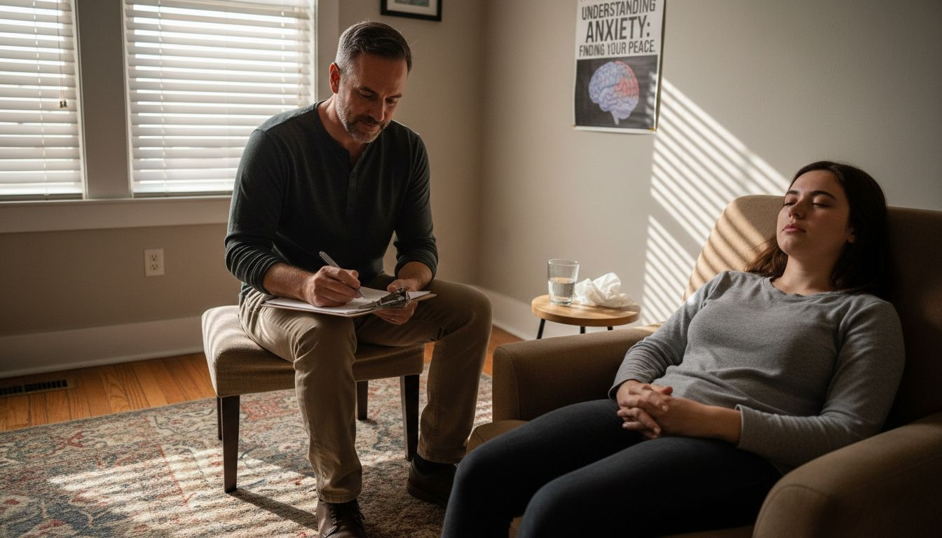 RTT hypnotherapy session addressing anxiety