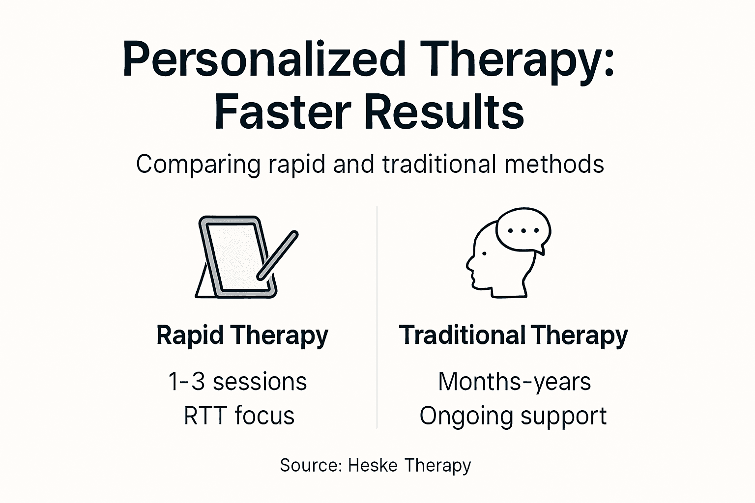 Infographic compares rapid vs traditional therapy