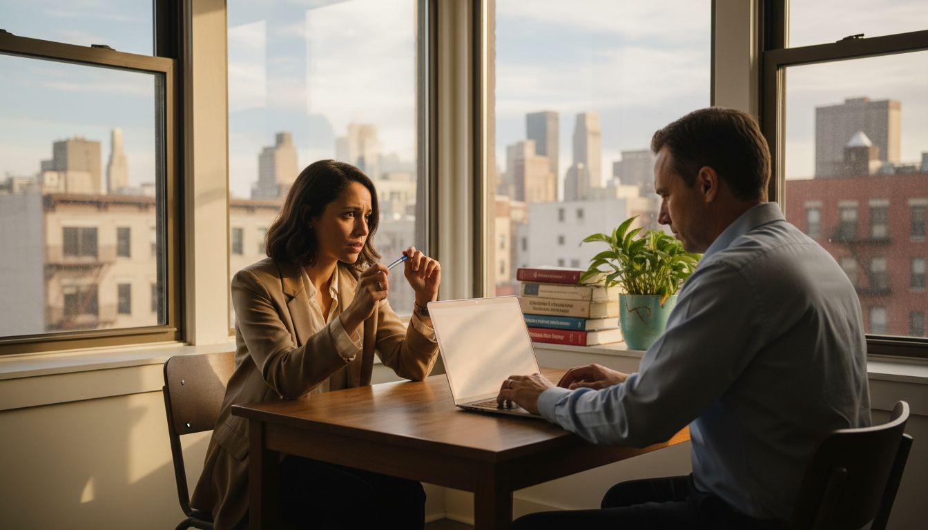 Expat counseling session in city office