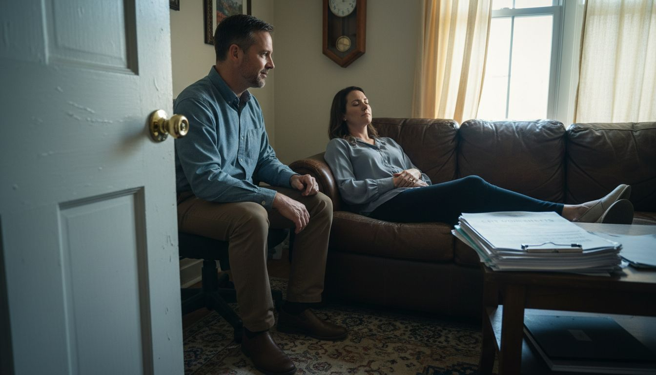 Therapist guiding RTT session in therapy room